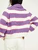 Yeokou Women Stripe Pullover Sweater Turtleneck Ri... #3
