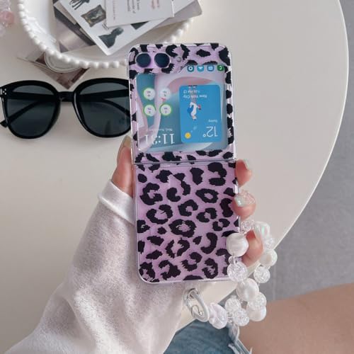 Coque Samsung Z Flip 5 antichoc transparente rigide protection léopard