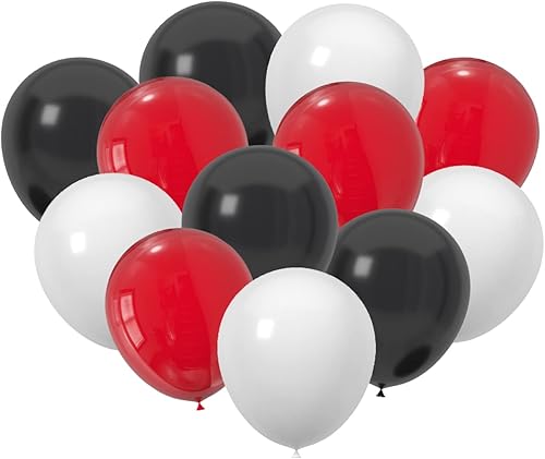 Miniatura 6 de JODIDI 100 Pcs 12 Inch Red Royal Blue Black Latex Balloons Decoration, Birthday Wedding Baby Shower Party Balloons Decoration(Red Blue Black)