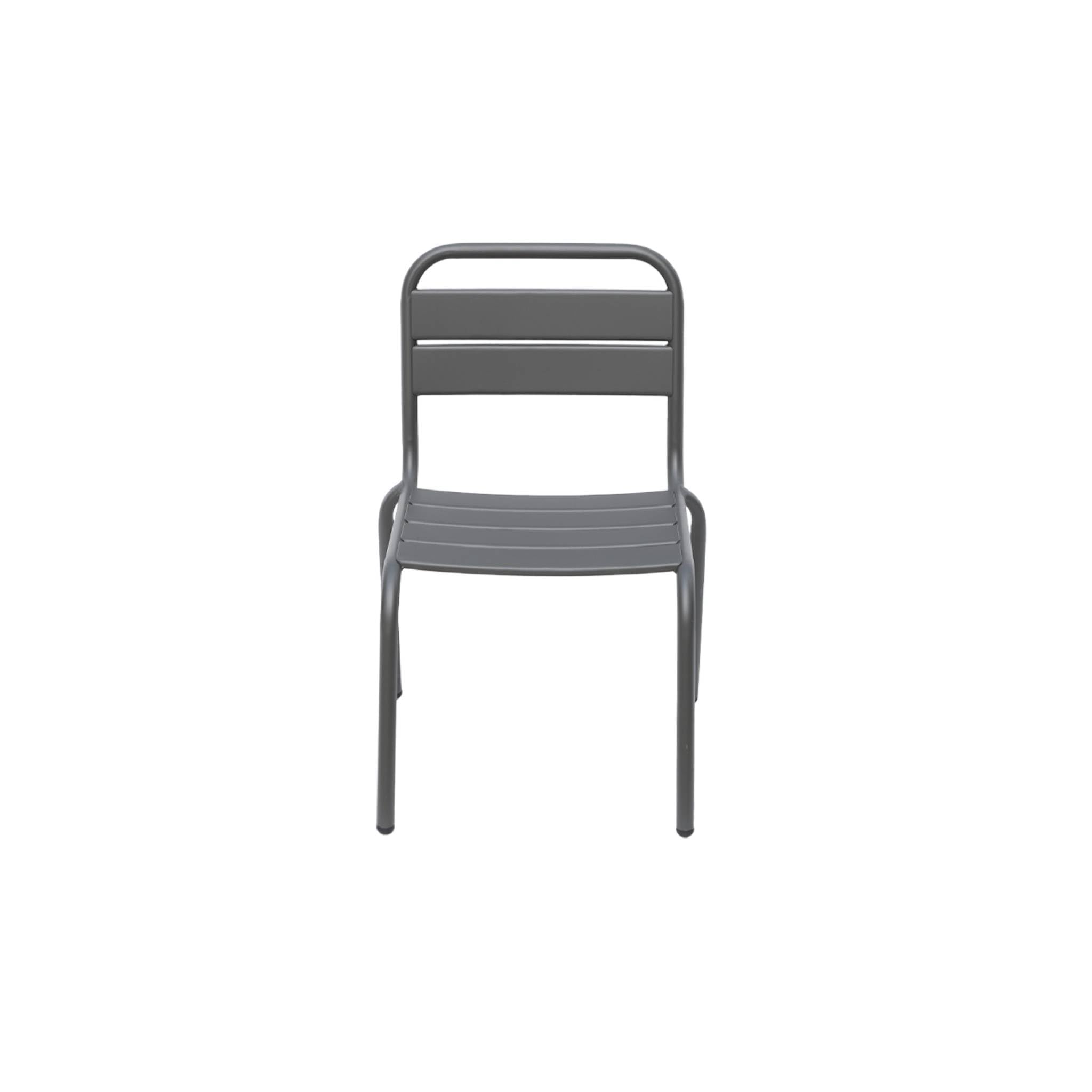 2er-Set anthrazitfarbene Kinderstühle aus Metall - Kristoff