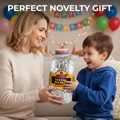 Image of Zulay Kitchen Extra Large Burritos Tortilla Throw Blanket - Wrap Yourself Like a Giant Taco! Double-Sided, Funny & Ultra Cozy Novelty Blanket, Super Soft 285 GSM Flannel, 60 Inches