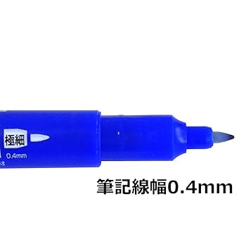 Amazon | トンボ鉛筆 油性ペン モノツイン極細E 青 10本 OS