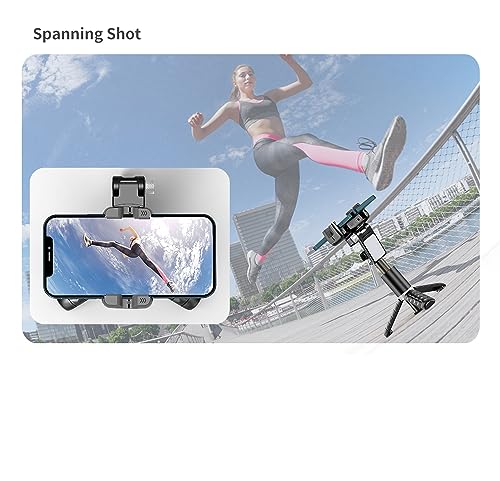 Gimbal Stabilizer for Smartphone,2-Axis Auto Face Tracking Selfie Stick with Tripod with LED Light,360°Rotation with Remote for Android and iPhone,Ideal for Vlogging,YouTube,TikTok Video - Image 5