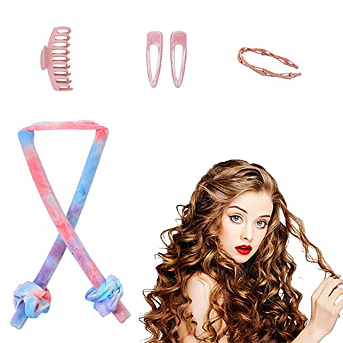 Heatless Hair Curlers for Long Hair Rod Headband no heat Silk Hair Curler Soft Hair Roller with Hair Clip Sleeping Hair Rollers