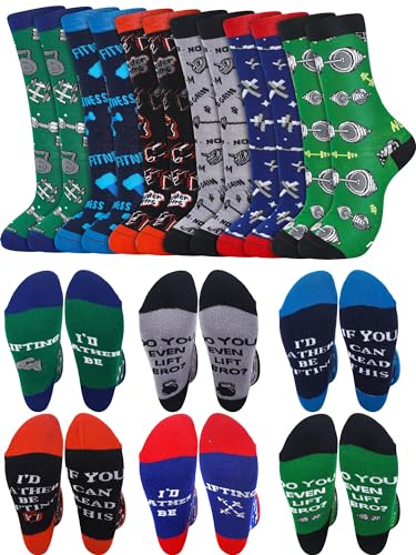 Panitay 6 Pairs Fitness Themed Socks