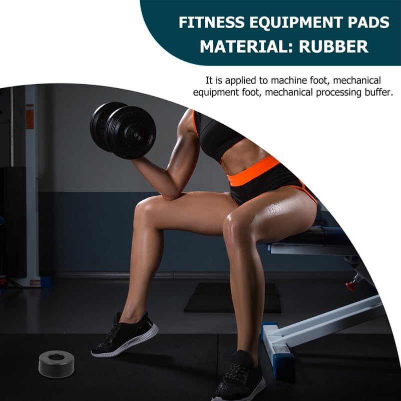ARTIBETTER 4Pcs Shock Absorber Rubber Ring Pads for Fitness Equipment Non-Slip Wear-Resistant Feet Bumpers for Home Gym Exercise Machine Protection