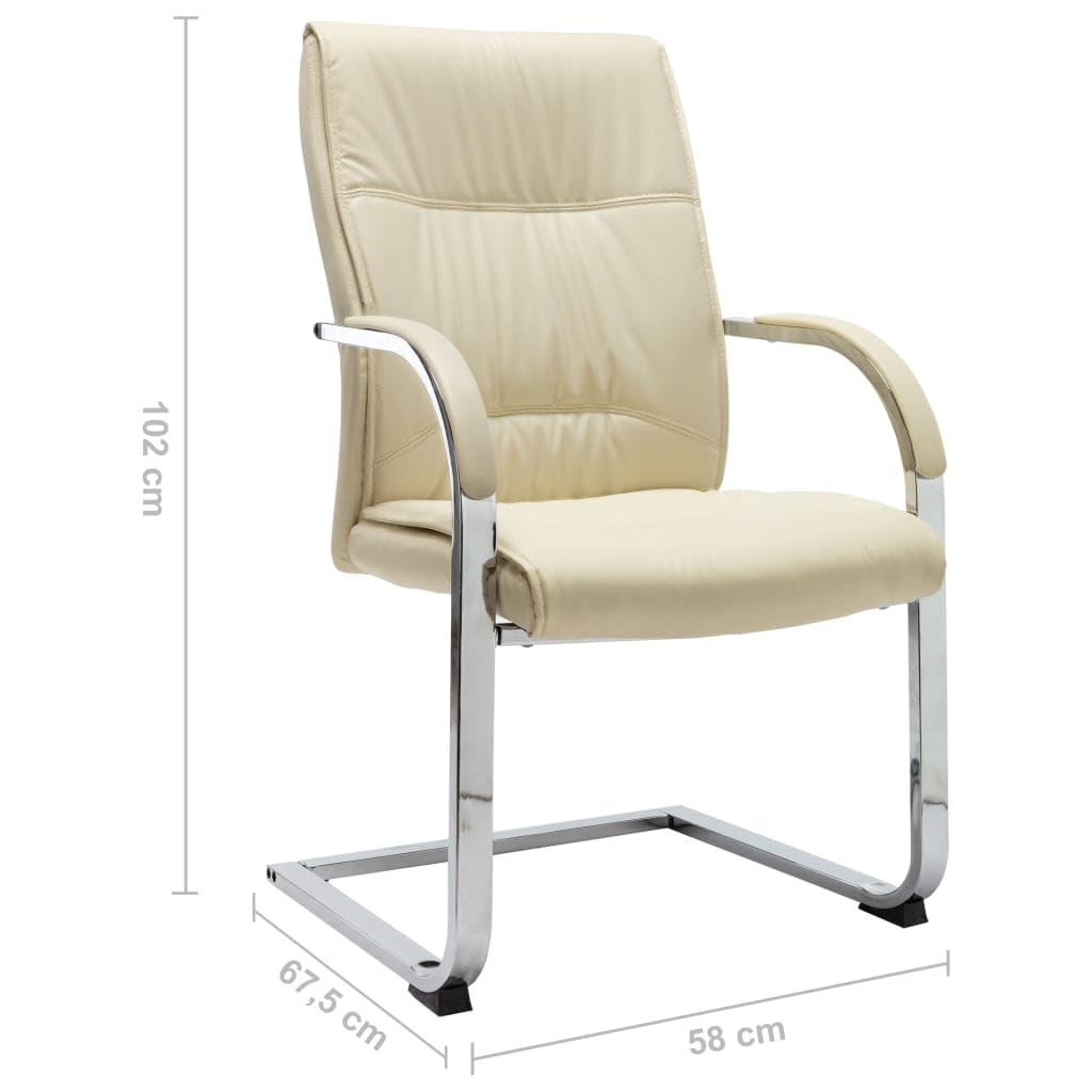 Silla de oficina de piel sintética negra con reposabrazos, silla de oficina ergonómica con asiento acolchado y patas cromadas para una gran carga de peso