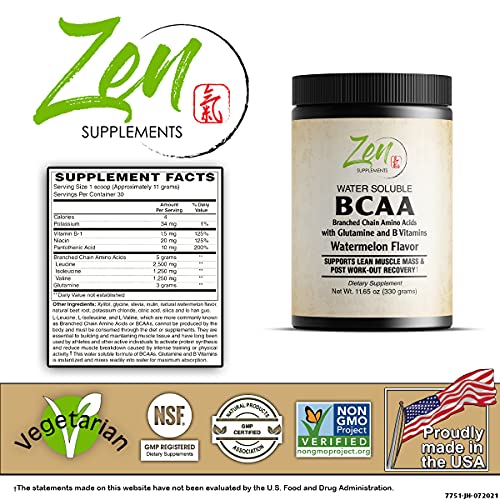 Zen Supplements BCAA Branch Chain Amino AcidsClean Fit, Keto Diet