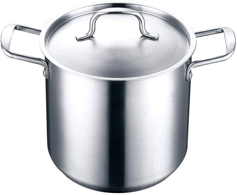 Cooking Pots Pans Stockpot Stainless Steel Asparagus Vegetable Pots with lid Suitable for All Stove Tops Including Induction cookware,Silver Frying Pan -22 * 20cm frying pan Wok