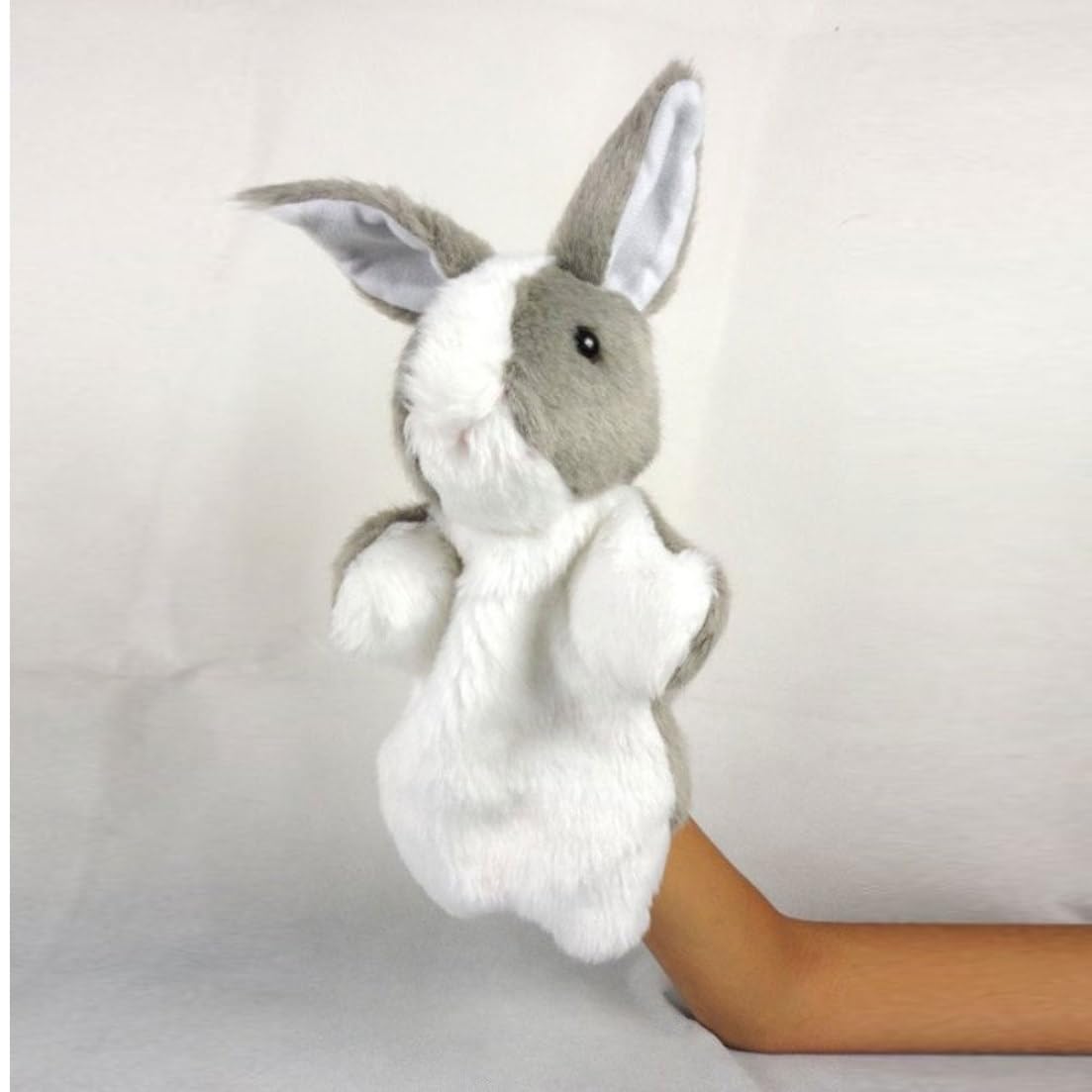 Marionnettes à Main en Forme de Lapin, Jouets pour Enfants, Jouets de Simulation, Lapin en Peluche Douce pour Jeu rôle imaginatif, Jouet pédagogique, Animal, Bouche Ouverte, Plus