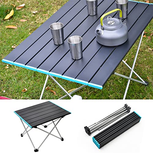 Ca Mode Folding Camping Table, Compact Foldable Side Table In A Bag, Portable Beach Picnic Table Lightweight Aluminum Table Top (16.14 X 13.58 Inches) #TOP7