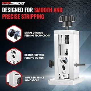 StripMeister Original Drill-Powered Wire Stripper – Wire Sizes Up to Ø3/4" [20mm], Jam-Free, Copper Wire, Built for Safety, Speed, and Efficiency - Portable Wire Stripping Machine
