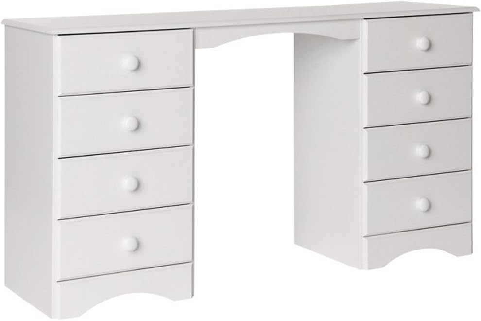 Danish Double Dressing Table, White