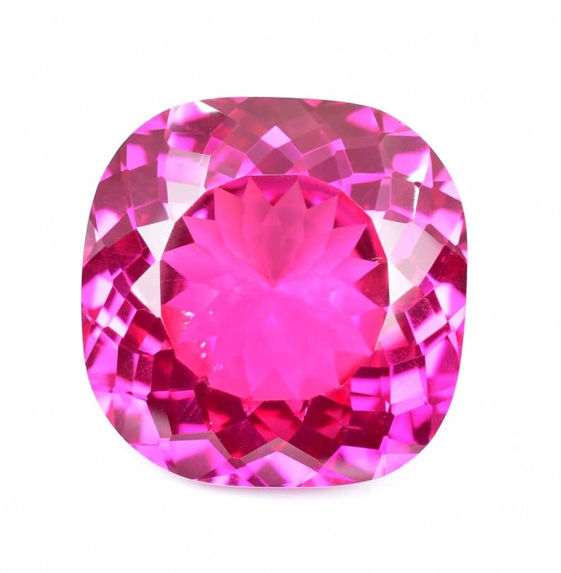 Saphir rose de 25 mm en forme de coussin pour un cadeau inoubliable
