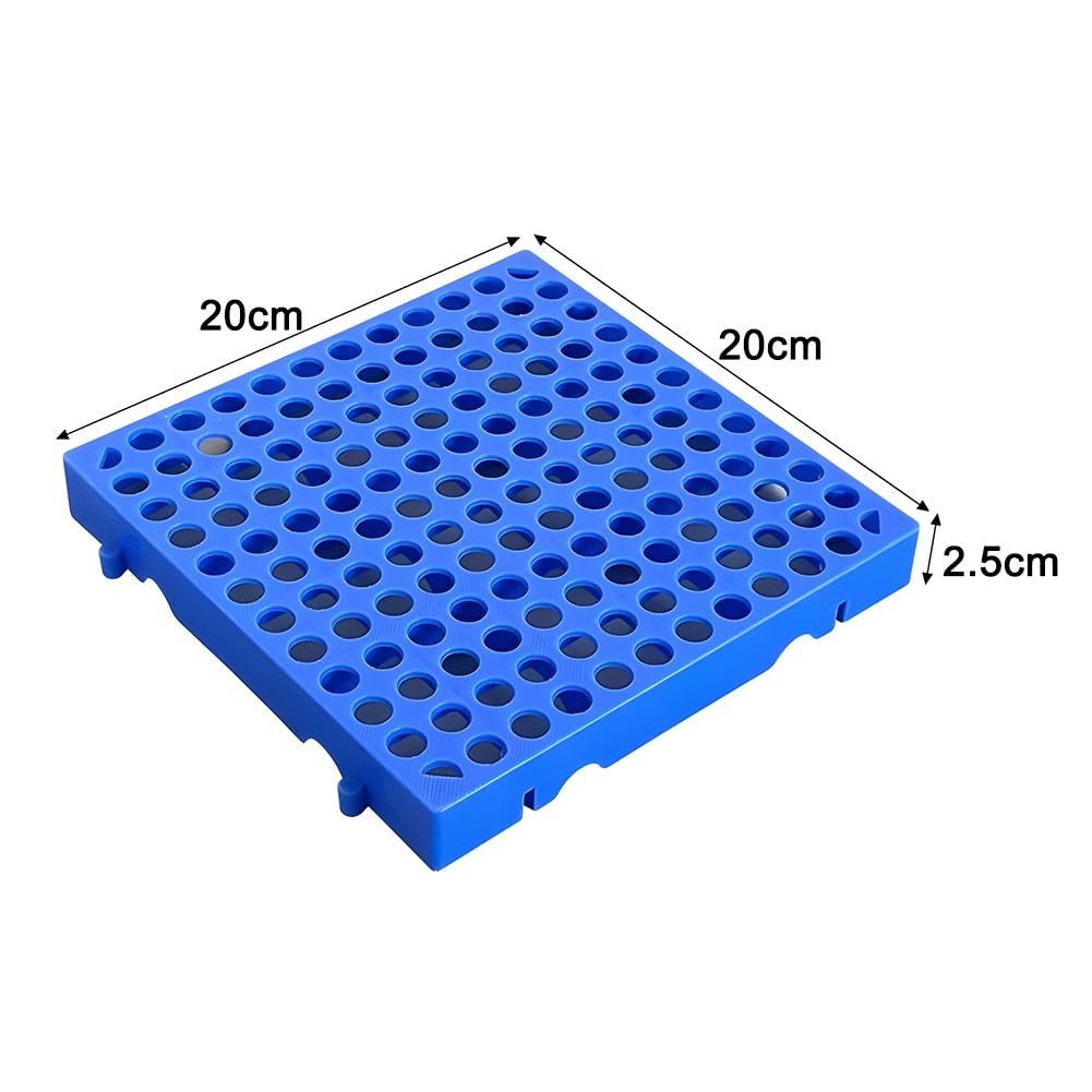 Zfmnoyev Lightweight Nestable Polyethylene Pallets, Floor Isolation Pallet Rack, Breathable Waterproof Grid Pad Ventilation Pallet, for Garage Supermarket Basement(20x20x2.5 cm)