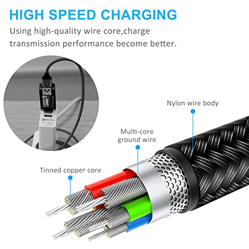 Lhjry 2Pack Multi Charging Cable Multiple Charger Cord 6.6Ft 4 In 1 Universal Usb Charge Cord Usb To Type-C/Micro Usb Fast Charging Cord Compatible Cell Phones And More #TOP2