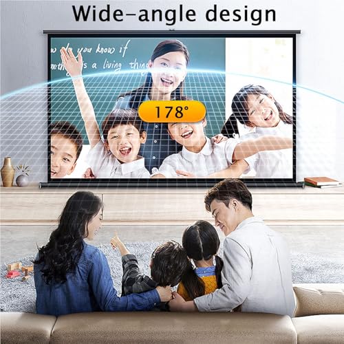 Pantalla de proyección portátil de 30 pulgadas 4:3, pantalla retráctil pequeña para mesa, ligera y durable, con patas interiores y funda para transporte miniatura 2
