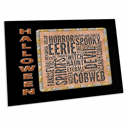 3dRose Halloween Words Pad para Escritorio 23x16 pulgadas