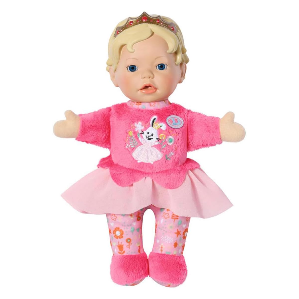 BABY born for babies Prinzessin, Puppe mit weichem Körper und Fingertaschen in den Armen, 26cm große Handpuppe, 834688 Zapf Creation | Weicher Körper, Fingertaschen in den Armen, Handpuppe, ab Geburt
