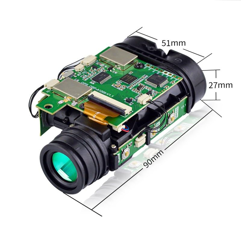 Compact Laser Rangefinder Module – High-Precision Distance Measuring Sensor with Dual Lens and PCB Board for UAV Integration(Optical Lens Module (excluding Screen))