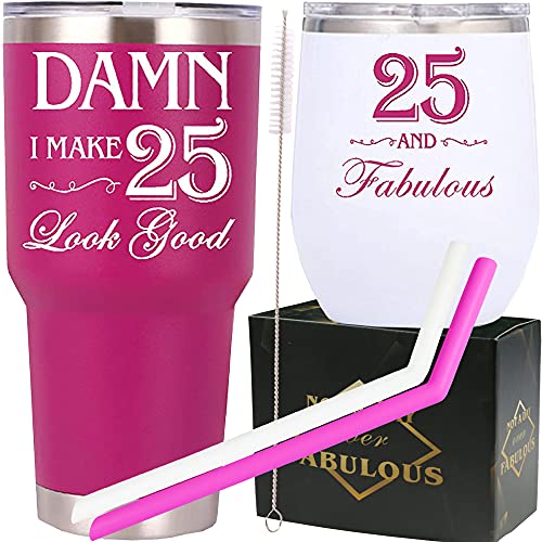 Exclusive Discount 80% Offer 25th Birthday Gifts for Women, 25th Birthday Decorations, 25 Year Old Birthday Gifts Women, 25 Birthday Gifts for Woman, 25th Birthday Tumbler, Gift for 25 Year Old Woman Birthday