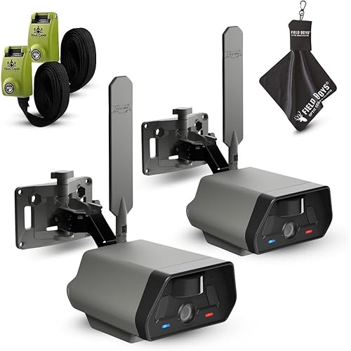 TACTACAM Defend Cellular Security Camera - No WiFi Required - Motion Activated Wireless Camera - Motion Detection - Includes Steel Reinforced Straps and Microfiber Cleaning Cloth (2PK)