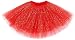 Women's Vintage Triple Layered Tulle Dress-up Tutu Skirt w/ Sparkling Sequin,Red