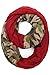 ScarvesMe Hot and New Cable Knit Warm Winter Camo Camouflage Infinity Loop Circle Scarf (Red)