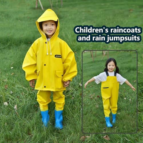 Kids Waterproof Rain Bib Pants Boys Girls Rain Pants Toddler Overalls Rain Jumpsuit Lightweight Rainwear2