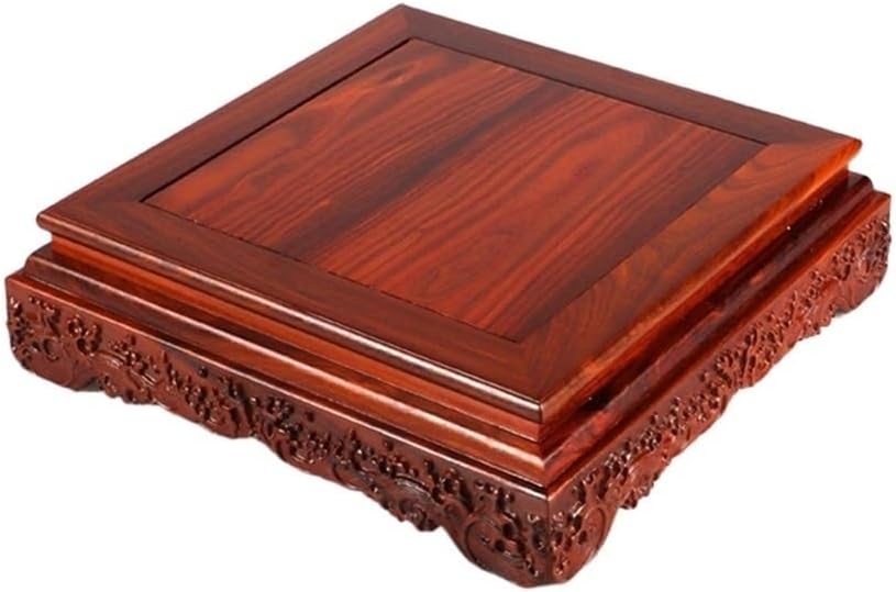Bonsai Pedestal Vase Pedestal Stands Wooden Vase Base Solid Wood Square Display Stand Bonsai Potted Buddha Statue Stone Ornament Base Home Office Decoration Planter Stand Plant Holder ( Size : A )