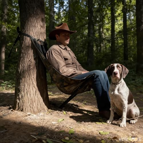 Laumyasof Portable Hunting Chair Low Down Hunting seat Turkey Hunting Gear Hammock Chair for Deer Hunting Essentials