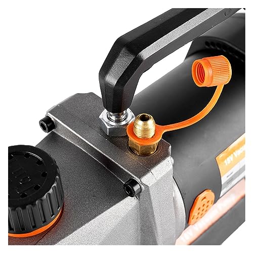 Bomba de vacío, bomba de vacío sin cable para refrigeración, 7CFM 1/2HP 1/4" entrada de aire, para automóvil y hogar, con batería de 18V miniatura 5