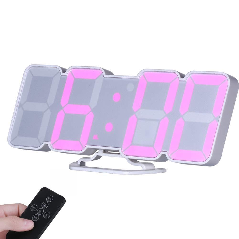 Horloge de bureau lumineuse pour salon moderne avec réveil et date