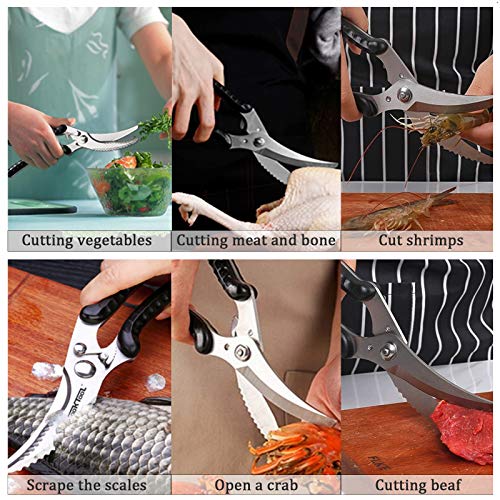 image for Kitchen Shears, KOOKTOOL Kitchen Scissors Heavy Duty Cooking Scissors,
