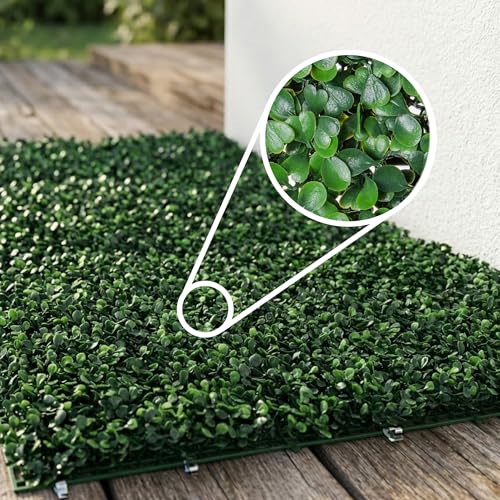 NatraHedge (33SqFt) Artificial Light Green Grass Wall Decor, Hedge Leaf Boxwood Roll Panels for Indoor, Outdoor, Garden and Balcony Privacy Fence Screen by NatraHedge - Image 3