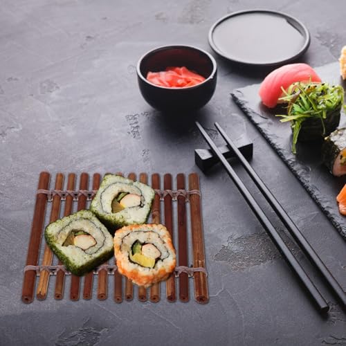 Plato Japonés para Sashimi 13x13cm en Bambú miniatura 5