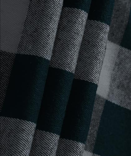 JACKETOWN Men's Flannel Long Sleeve Hoodie Shirts Casual Button Down Plaid Shirt Jackets Stylish with Pocket Grey - image 6
