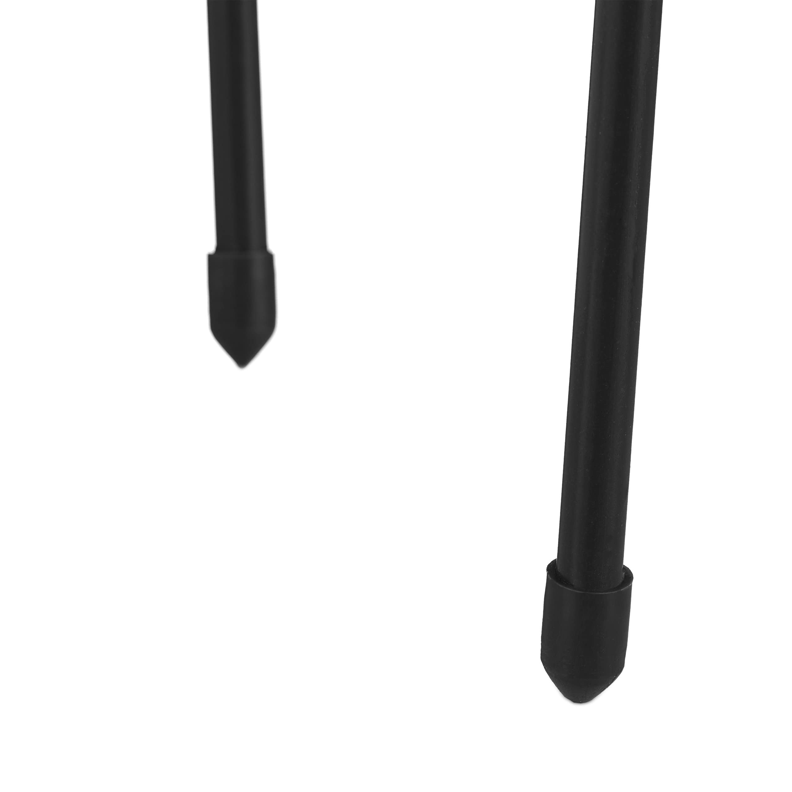 Relaxdays Zestaw 6 podpórek do roślin pnących, metal i tworzywo sztuczne, wysokość 76 cm, 3 regulowane pierścienie, podpórka dla roślin pnących, czarna