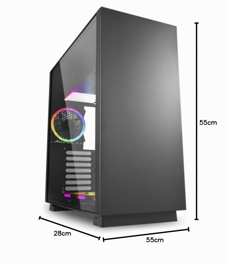 Sharkoon Pure Steel Rgb Addressable Case da Gaming, Nero