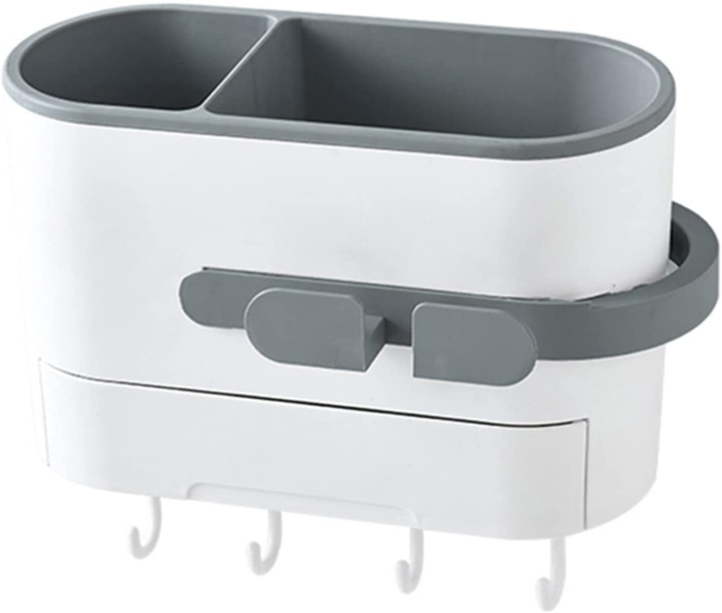 BDAYEK Hair dryer holder Hair Dryer Holder,Plastic Bathroom Storage Rack,Wall Mount Tools Organiser to Styling Tool,No Drilling,Strong Adhesive(Grey)