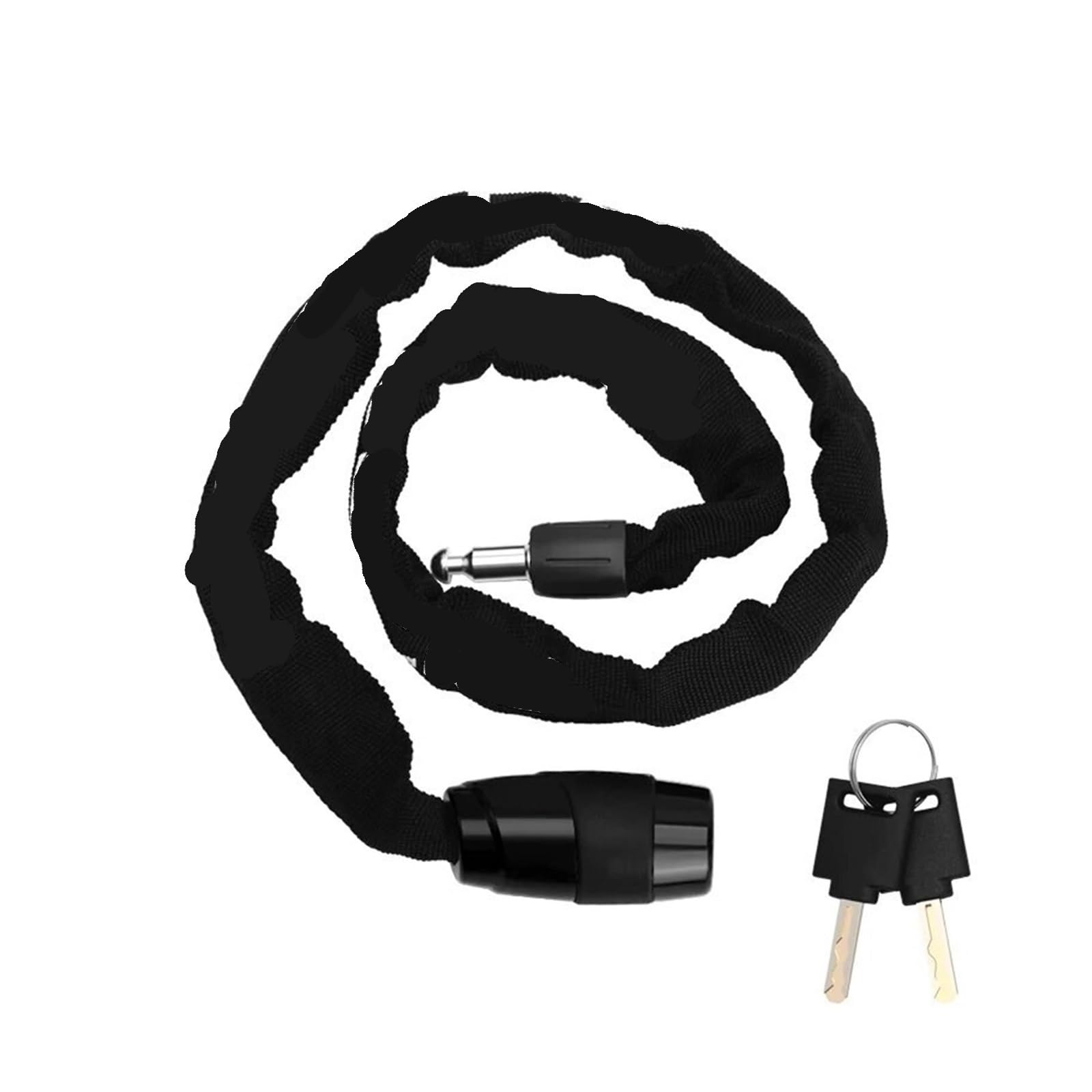 Ycenjepsaz Black Bicycle Chain Lock Portable Anti-Theft High Security Mtb Mountain Bike Lock With 2 Keys For Scooter Electric E-Bike(Black)