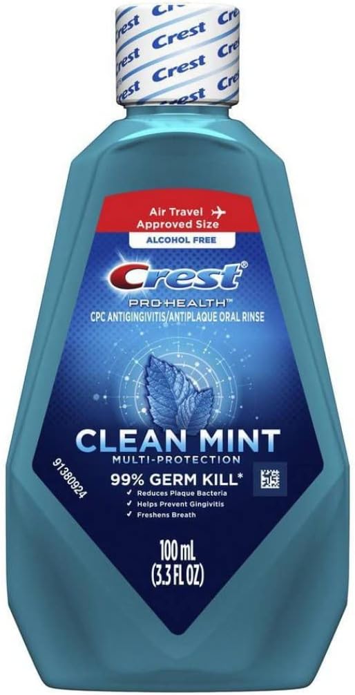 Crest Mouthwash Pro-Health Clean Mint 3.3 Ounce (18 Pack)