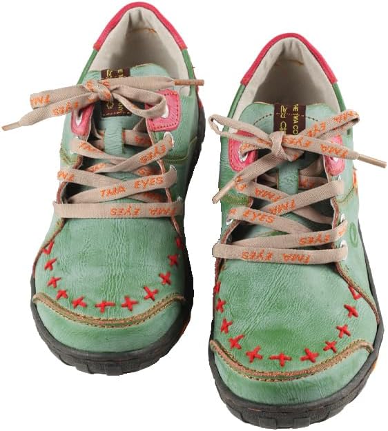 TMA EYES Women's Flat Shoes Lace-Up Fashion Leather Shoes - Image 5
