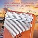 Kalimba 21 Keys Thumb Piano for Beginners – Easy to Learn Solid Wood Mbira Instrument with Tuning Hammer & Gift Bag, Perfect Holiday & Christmas Gift for Adults & Kids Vintage Brown