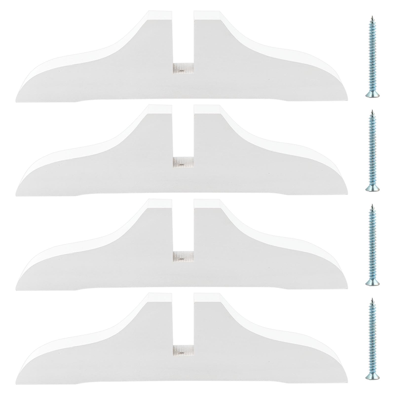 Photo 1 of Anscuto Wooden Room Divider Stand (White, 4-Pack)