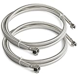 Midanya Faucet Supply Lines,24' Stainless Steel Braided Water Supply Line, 1/2' FIP x 3/8' COMP Faucet Hose...