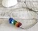 Handmade Rainbow Sea Glass Seven Pebble Beach Anklet, Casual Island Style, Great Cheer Up Holiday Gift