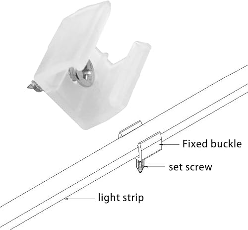 Miniatura 4 de 80 clips de tira de luz LED, tira de luz flexible, tarjeta de fijación con tornillos para 8-10 mm (0.31"-0.39") de ancho tira de luz impermeable