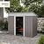 Outsunny 7' x 4' Metal Lean to Garden Shed, Outdoor Storage Shed, Garden Tool House with Double Sliding Doors, 2 Air Vents for Backyard, Patio, Lawn, Light Gray