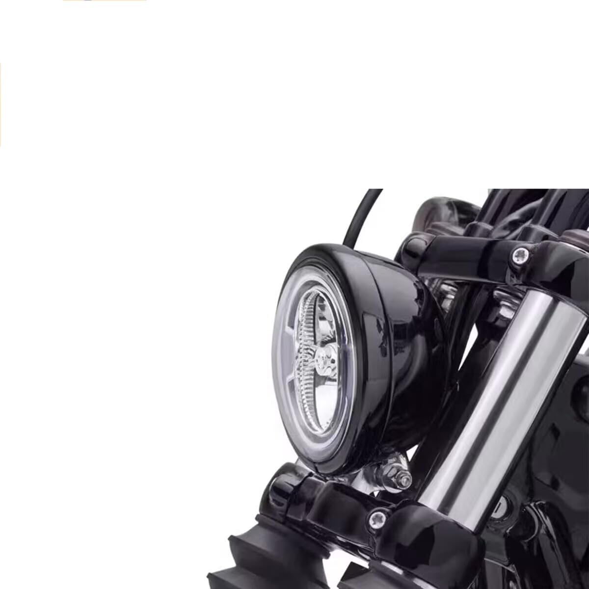 H RUO Motorcycle 5.75" Headlight Headlamp Trim Ring Fits for Harley Sportster Iron XL 883 1200 Dyna Softail Street Bob